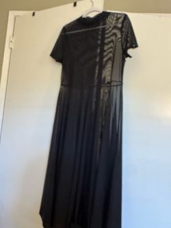 Shein Curve Black Mesh Maxi Dress – 1XL