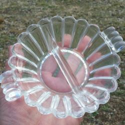 Heisey Divided Glass Dish