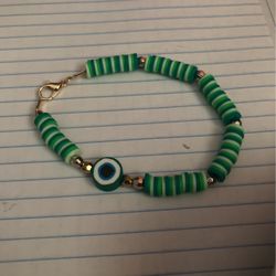 Green Evil Eye Anklet 
