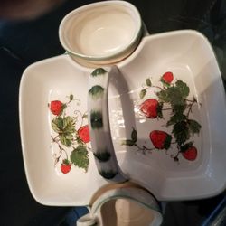 Vintage Strawberry Serving Dish