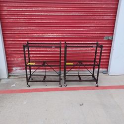 2 Foldable 3 Tier Shelf Storage Rack