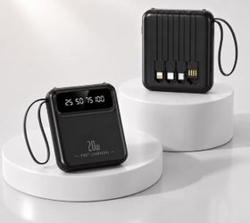 All-In-One Universal Power Bank, available in 3 colors (black, blue, ivory), $20 ea or 2/$30
