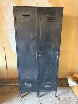 2 Door Vintage Black Locker