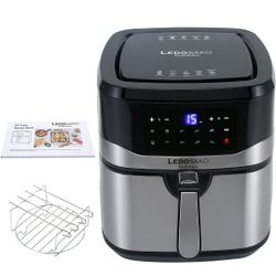 Air Fryer-1700W 10 Quart Large Family-sized Air-fryer Oven with Non-stick Basket, 100 Recipes, Digital LED Display Touchscreen and One-touch 10 Preset