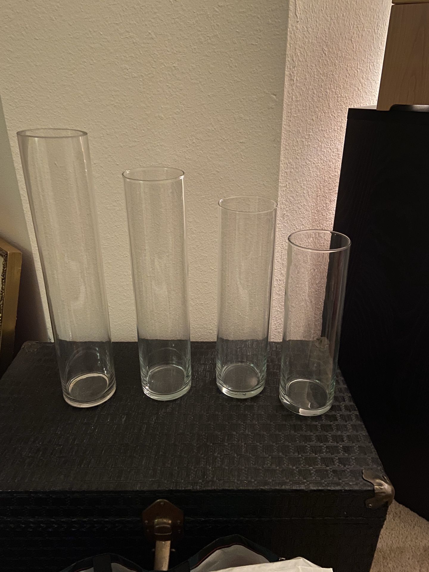 Cylinder floating candle vases (13”, 15”, 17” and 20”)