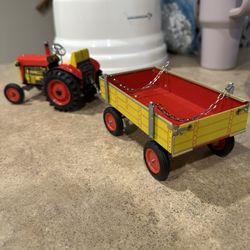 Vintage Wind Up Tractor Toy