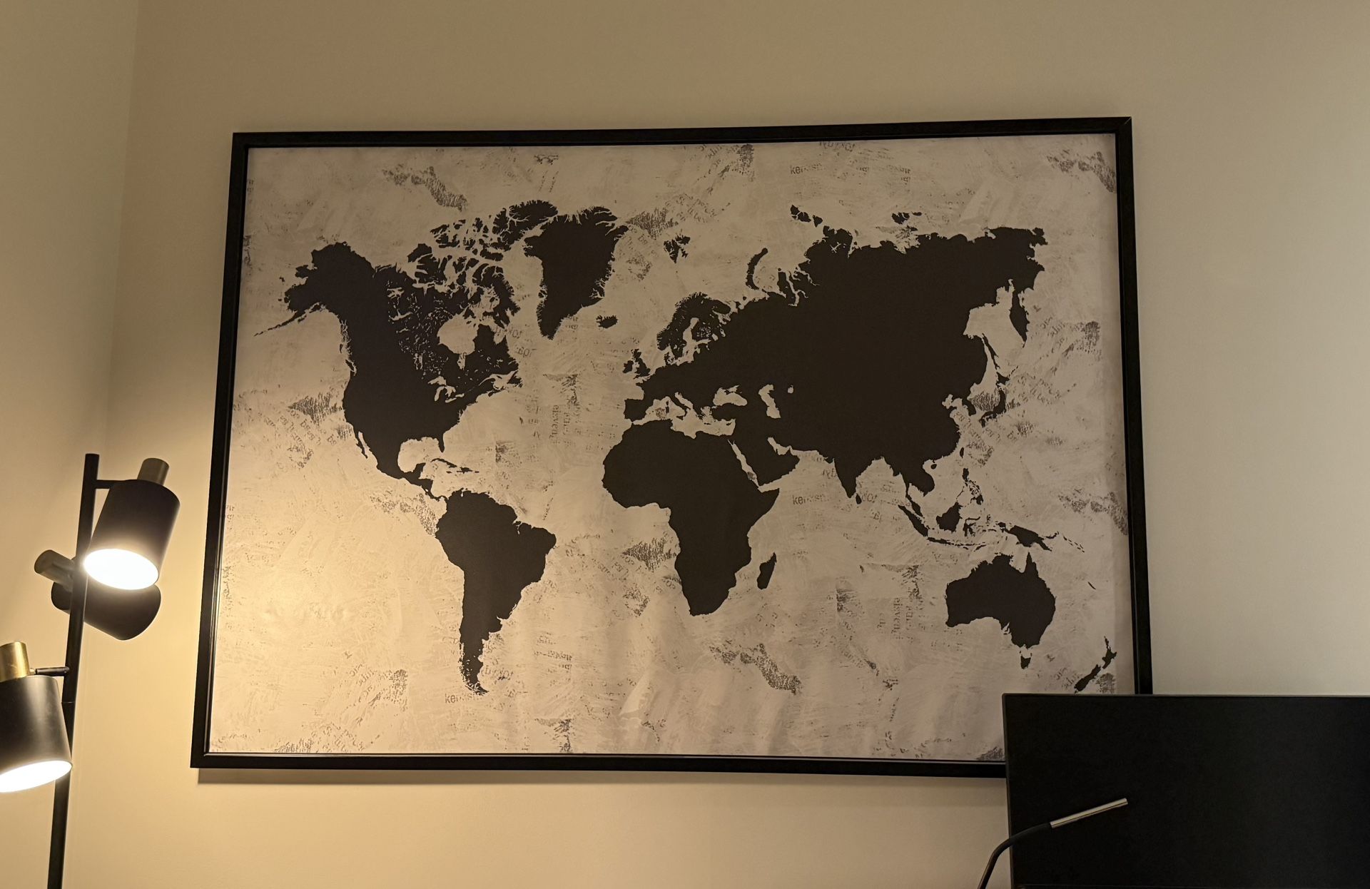 IKEA Large Map Print With Frame