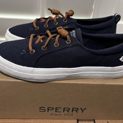 Brand New Sperry Crest Vibe Linen Navy Shoes (Women’s Size 7.5) - $30