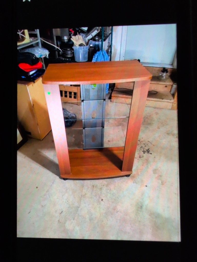 Tv Stand With Glass Shelves