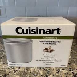 Cuisinart Ice Cream Maker 1.5 Qt Replacement Bowl