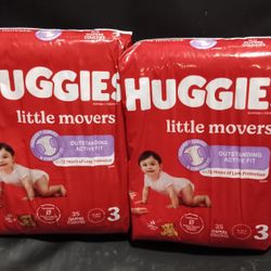 Huggies Little Movers (Size 3) 2 For $12