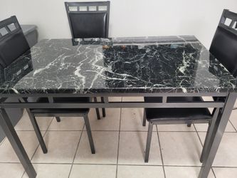 Dining table and chairs