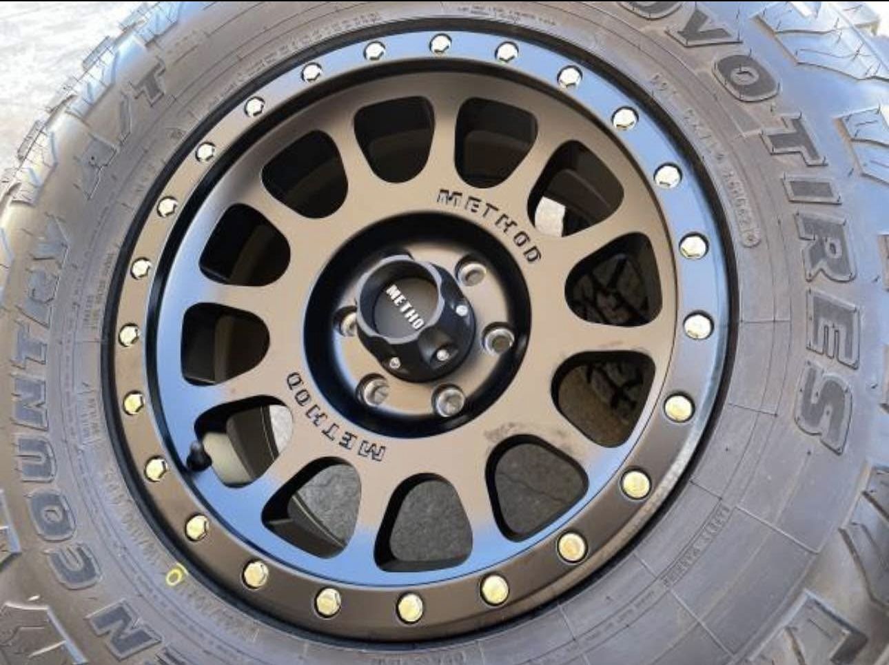 17" Chevy wheels METHOD rims Silverado Tahoe Sierra Yukon 6x5.5 tires Bronco Ranger Titan Armada
