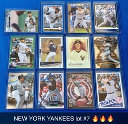 NEW YORK YANKEES lot #7 (12 cards) 🔥🔥🔥 Topps & Panini ( Miguel Andujar RC, Gary Sanchez #d, Giancarlo Stanton, Masahiro Tanaka Ben Baller & more!)