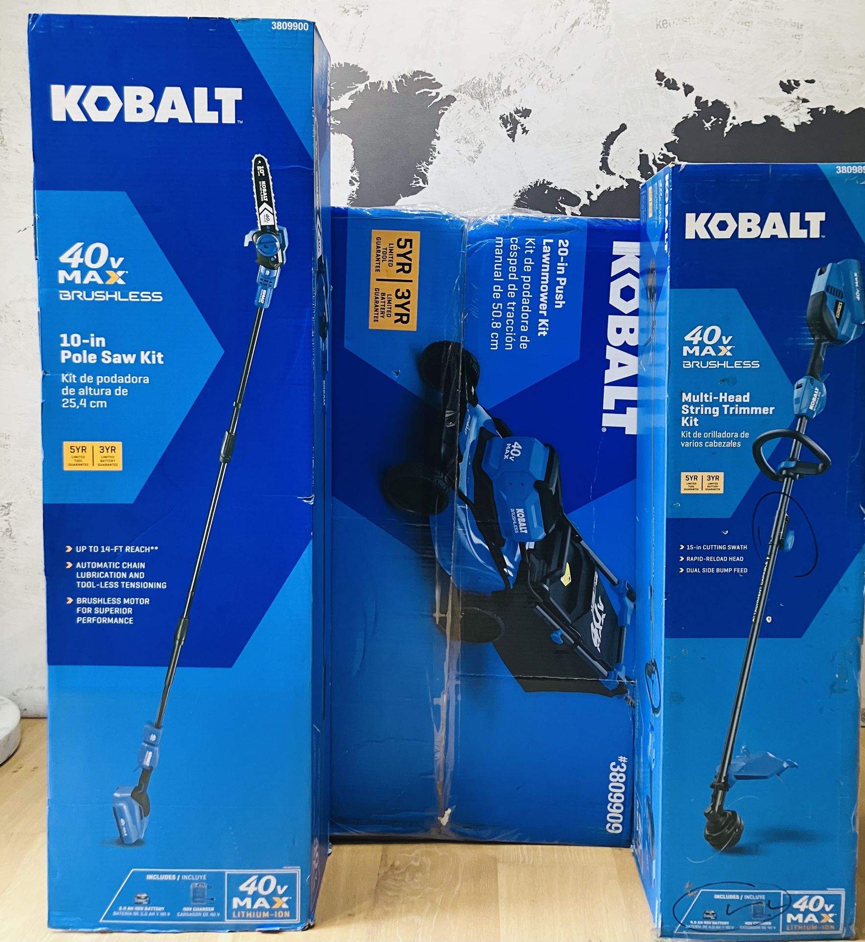 NEW 30% LESS THAN RETAIL - KOBALT 40V - MOWER - POLE SAW - TRIMMER