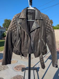 All Saints Leather Jacket Size 0