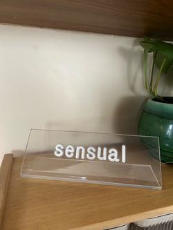 Sensual Acrylic Word Sign Desk Decor