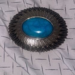 Vintage Turquoise Belt Buckle 