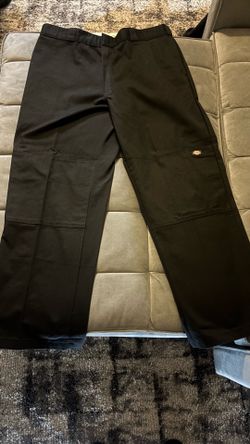 Dickies Black Loose Fit Double Knee Work Pants 38x32