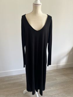Marcella NYC V Neck Black Dress XXXL