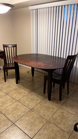 Wood Dining/ Craft table with 2 chairs