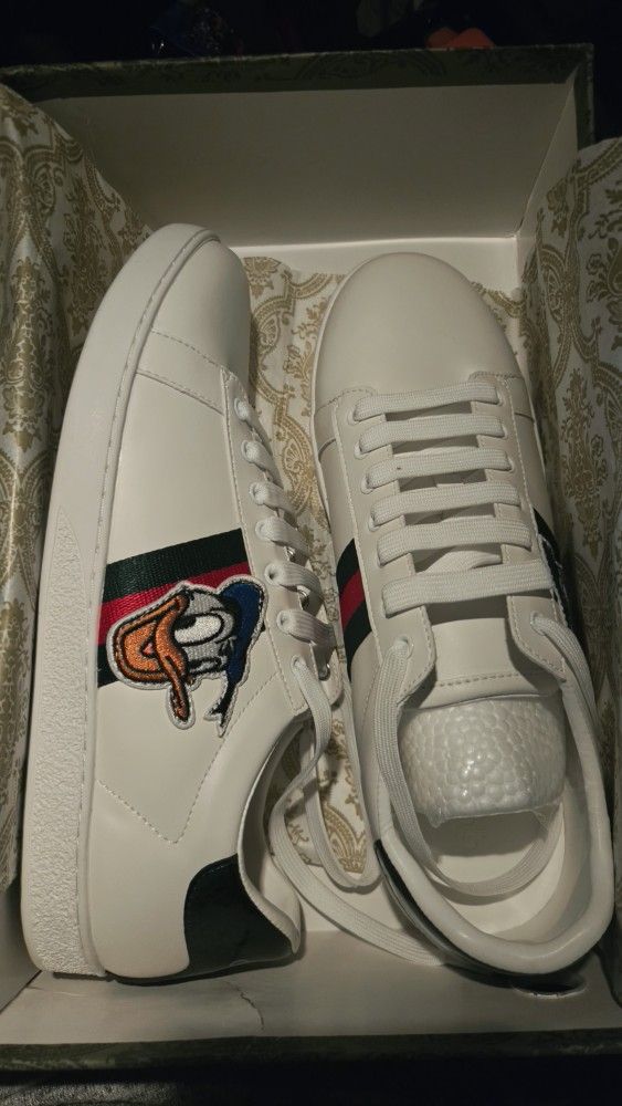 Authentic Gucci x Disney Donald Duck Ace Trainers Unisex
