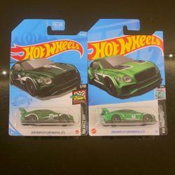 Hotwheels 2018 Bentley Continental GT3 GRX93 & HKH84