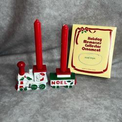Holiday Memories Collector Ornament 'Noel Train' Candle Holders & Candles