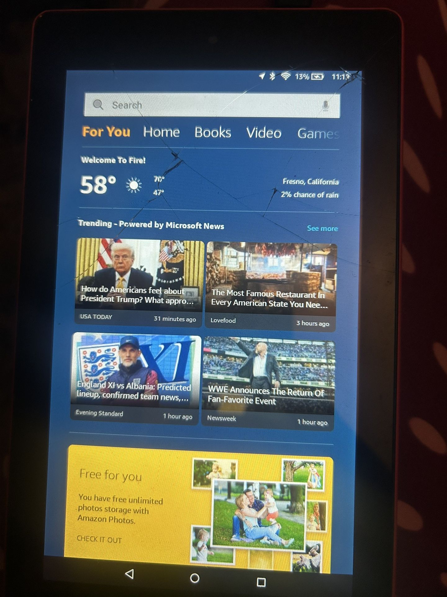 Red Amazon Fire 7 Tablet