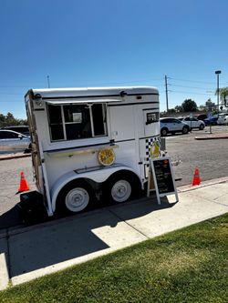 Horse trailer lemonade bar