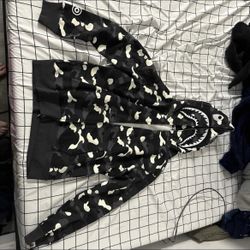 Black Glow In The Dark Any Size Bape Sweater