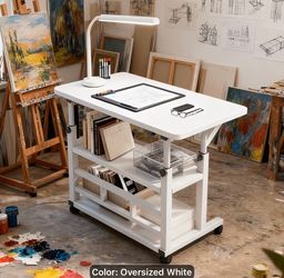 New! Oversized White Extra Large Multi-Functional Desk