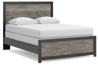 Jonnifer Black/Gray Queen Panel Bed