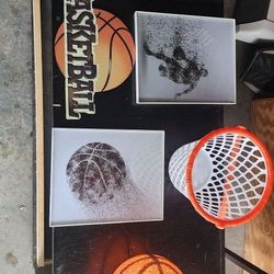 Beautiful Basketball Lamp And Basketball Photos And A Basketball Garbage Can Net