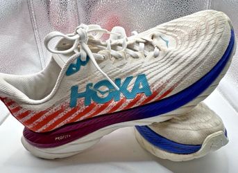 HOKA Mach 5 Running Shoes – White Flame Colorway Women’s 11 Men’s 9.5 Trainer
