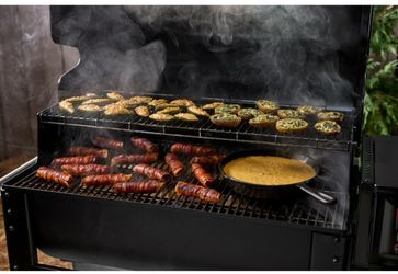 Weber Smoque Parrilla de Pellets XL, Ahumador de Pellets de 34 Pulgadas a Leña con Capacidad de Wifi, Negro