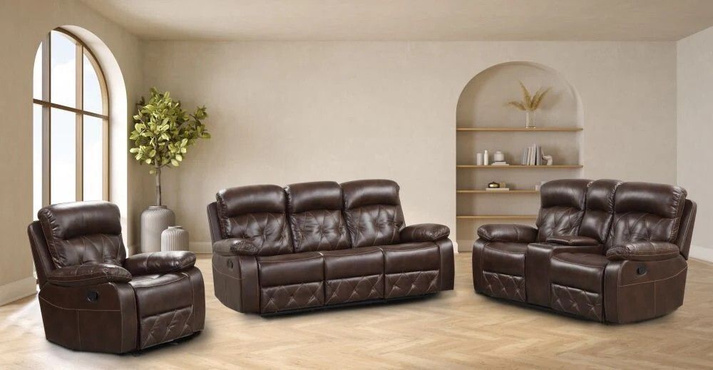 Dimond Pattern Motion Glider Reclining Sofa Set