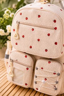 Cute Strawberry 3-Piece Girls Backpack Set