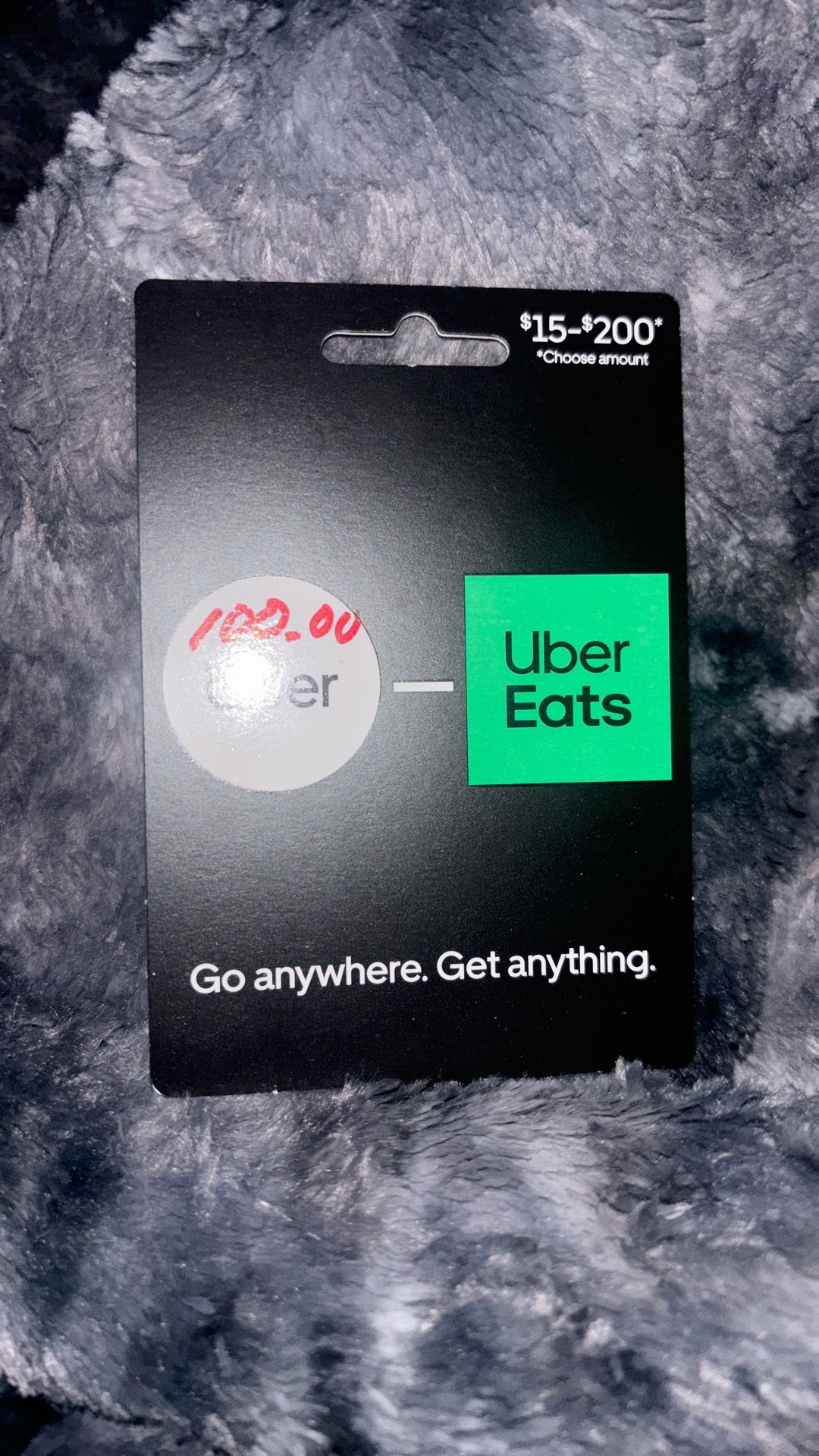 $100 Uber/Uber Eats