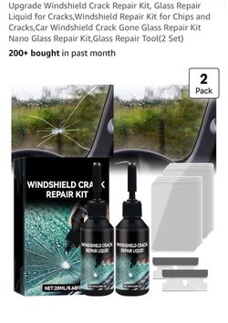 Windshield crack repair kit, 2 pack, new