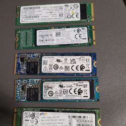 Five 256GB SSD Drives