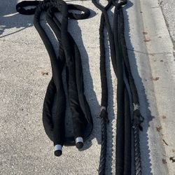 2 Battle Ropes 1 Heavy 1 Light Workout Fitness Home Home Gym Workout Exercise Fitness Training Equipment Man Woman Boy Girl