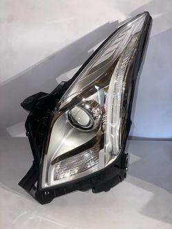 13-17 Cadillac XTS Driver Left Side Chrome Projector Headlight