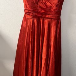 Red Silky Dress