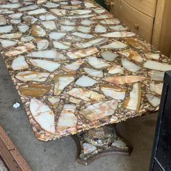 Arturo Pani Style Large Onyx Abalone Table