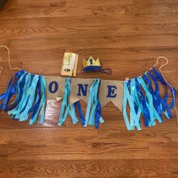One Number Candle, 0ne Number Crown And Ine Number Banner