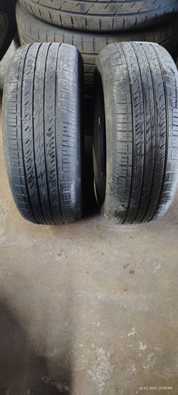 PAIR OF 215/60/16 WHEELS AND TIRES MOUNTED AND BALANCED