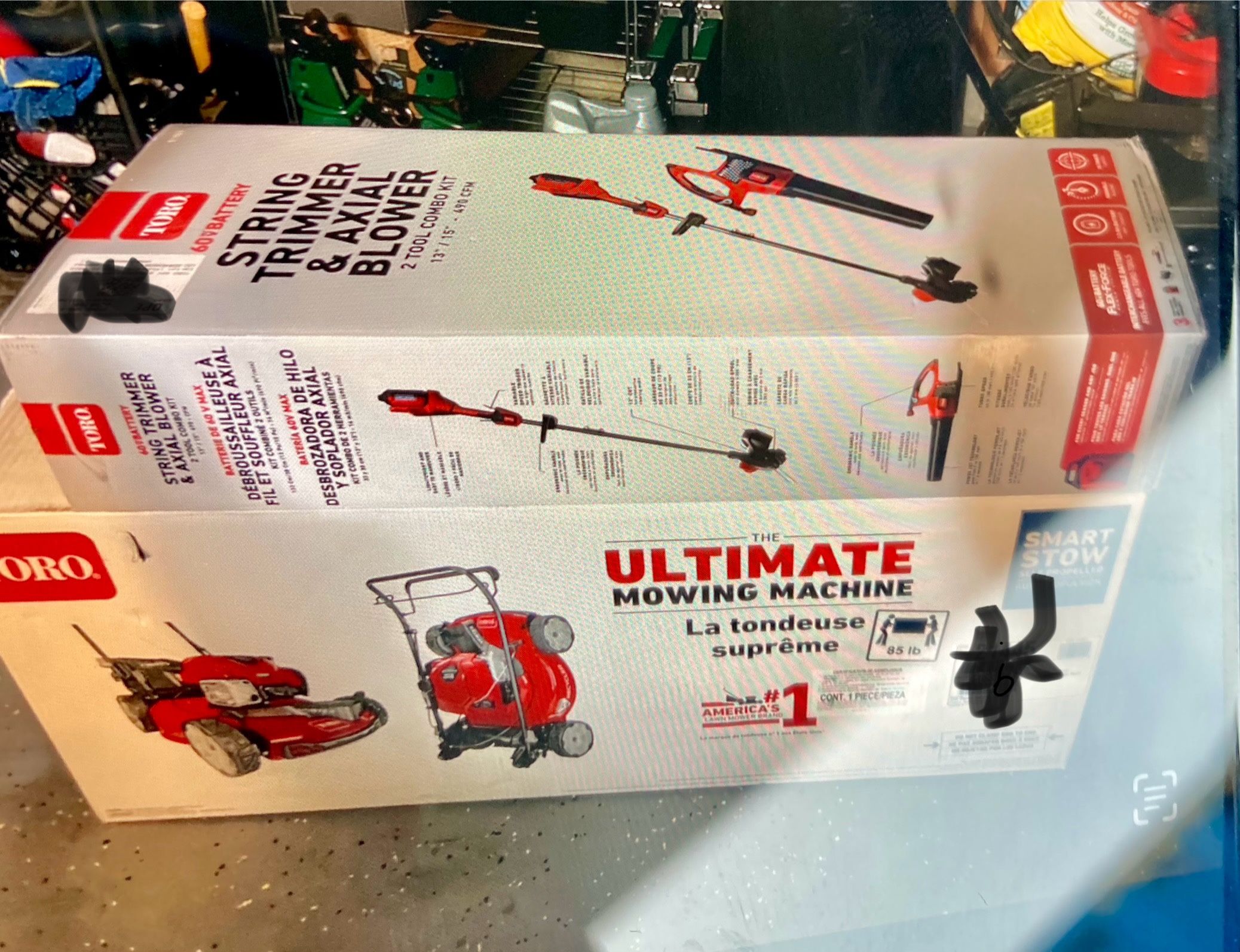 Toro Mower & Trimmer Blower Set