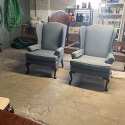 Two Wingback Chairs