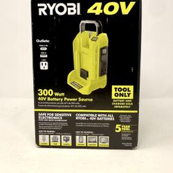 RYOBI 40V 300 Watt Portable Battery Inverter Power Source RYi300BG *BRAND NEW* 